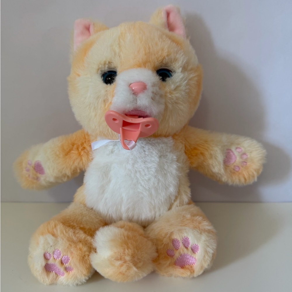 Little Live Pets Plush Orange Kitten Interactive Pacifier Cat Toy Works Tested